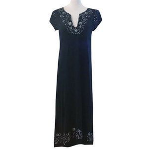 CALYPSO ST. BARTH Linen Maxi Dress Size M Navy